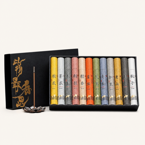 Box of 12 natural incense scents