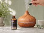 Adding essential oil to the wood grain mist diffuser